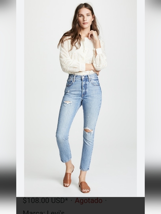 Levi's Denim - Levi's High-Rise Light Blue Distressed Women’s Jeans